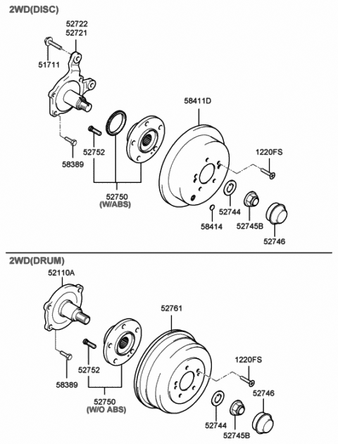 2003 hyundai santa fe awd rear wheel bearing