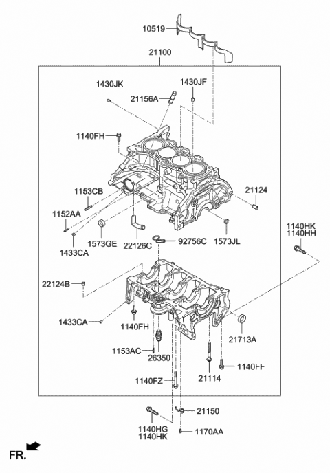 Cylinder Block - 2019 Hyundai Elantra Us Alabama Made