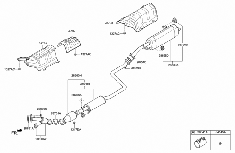 F Genuine Hyundai Center Muffler Complete