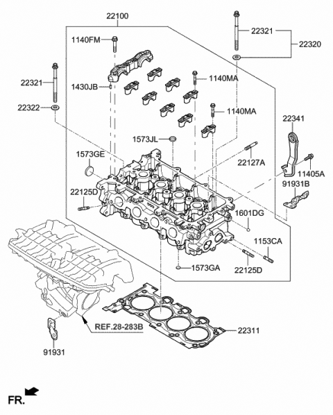 Cylinder Head - 2019 Hyundai Elantra US Alabama made