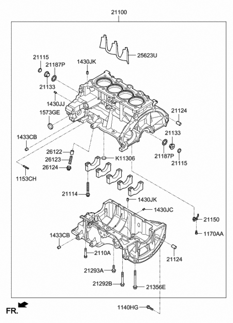 Cylinder Block - 2019 Hyundai Elantra US Alabama made