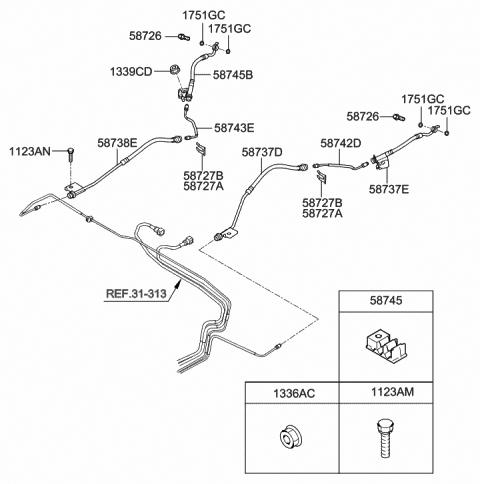 Brake Fluid Line - 2014 Hyundai Accent