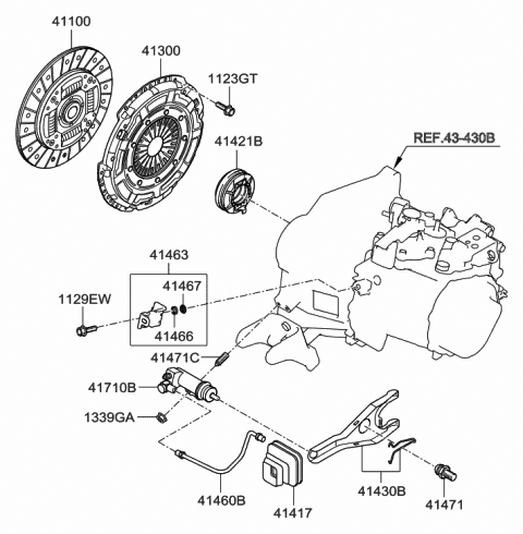 Clutch & Release Fork  2011 Hyundai Accent New Body Style