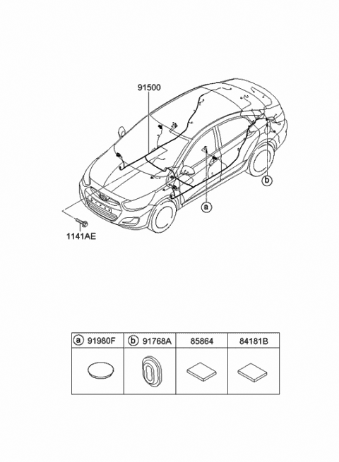 Floor Wiring - 2012 Hyundai Accent