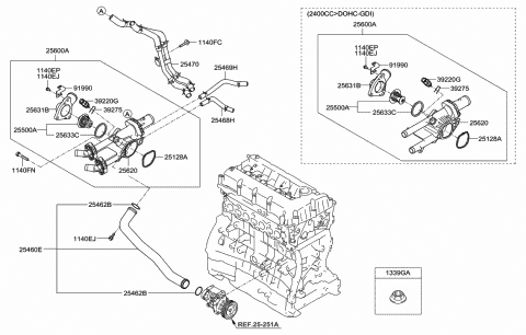 25600-2GGA0 Genuine Hyundai Control Assembly-Coolant Temperature