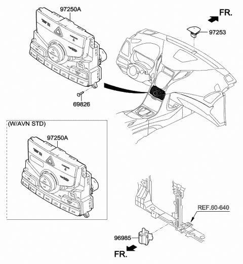 Heater System-Heater Control - 2016 Hyundai Azera