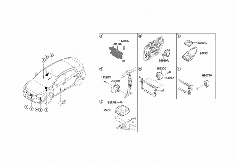 95440-g2500 Genuine Hyundai Smart Key Fob