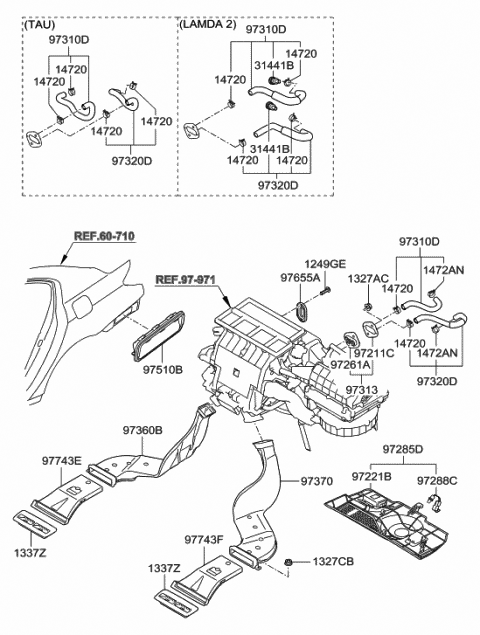 97366-3M000-BR Genuine Hyundai Bracket Assembly-Duct