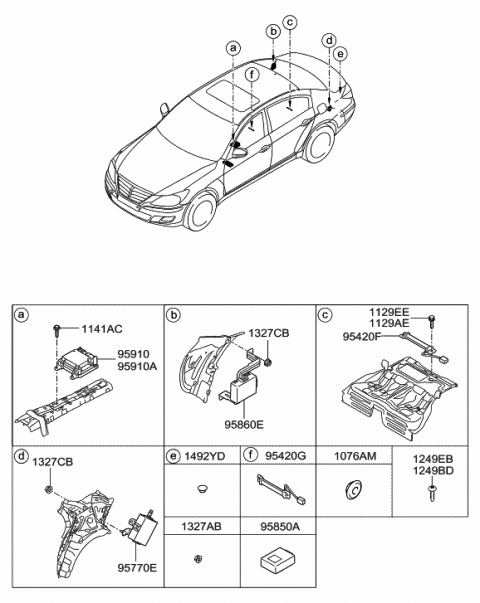 95860-3M000 Genuine Hyundai Module Assembly-Rear Curtain