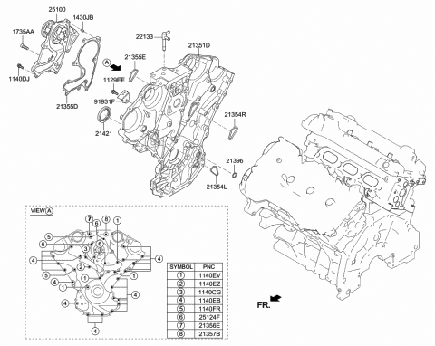 Belt Cover & Oil Pan - 2020 Hyundai Palisade