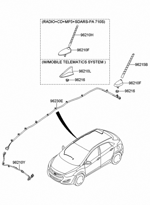 Автомобильная антенна хендай схема подключения