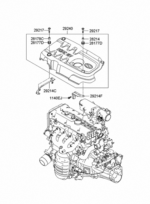 Intake Manifold 2010 Hyundai Accent