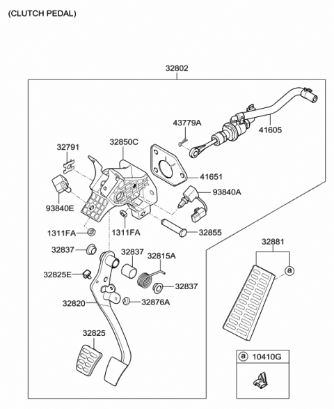 41605-2M100 Genuine Hyundai Clutch Master/Cylinder & Hose