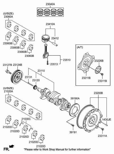 Crankshaft & Piston - 2016 Hyundai Accent