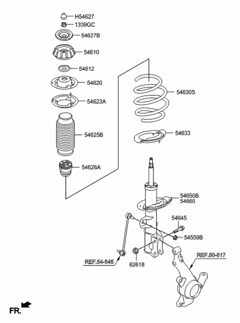 Front Spring & Strut - 2015 Hyundai Accent