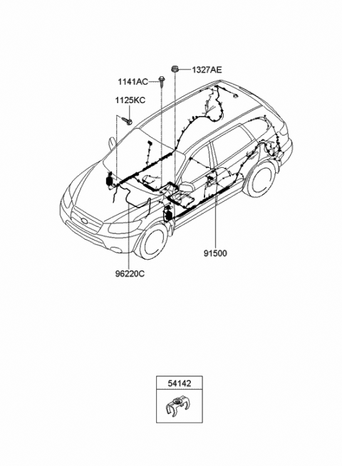 Floor Wiring - 2008 Hyundai Santa Fe