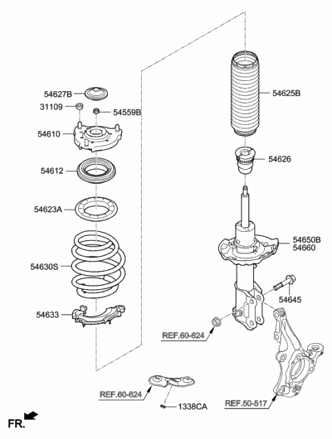 Front Spring & Strut - 2020 Hyundai Ioniq Hybrid