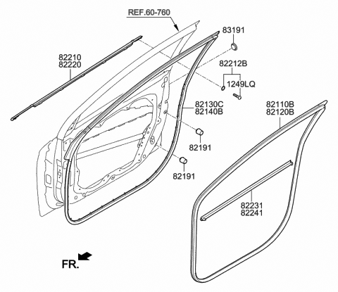 Front Door Moulding - 2020 Hyundai Ioniq Hybrid