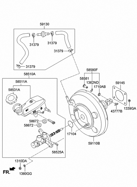 Brake Master Cylinder & Booster - 2014 Hyundai Elantra Korean made