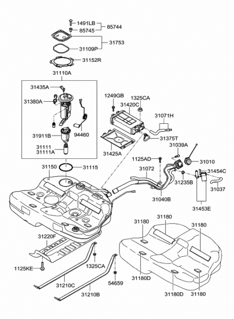 Fuel Tank - 2006 Hyundai Sonata