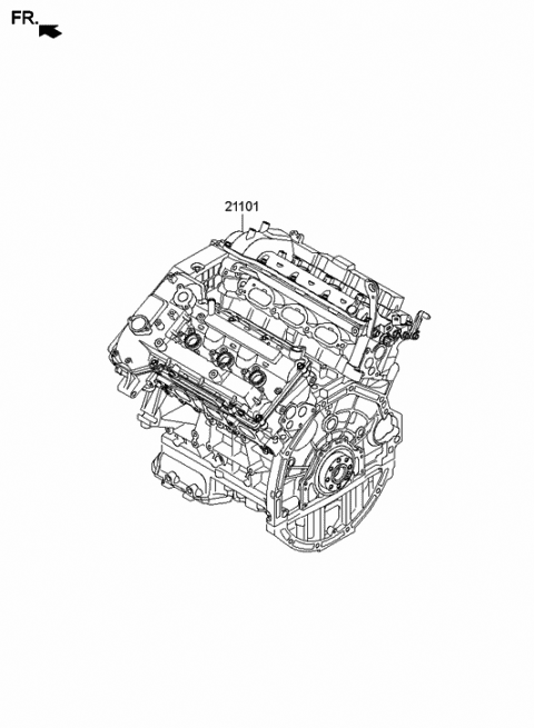 1K091-3FU00 Genuine Hyundai Engine Assembly-Sub
