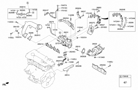 28530-2B710 Genuine Hyundai Catalyst Case Assembly