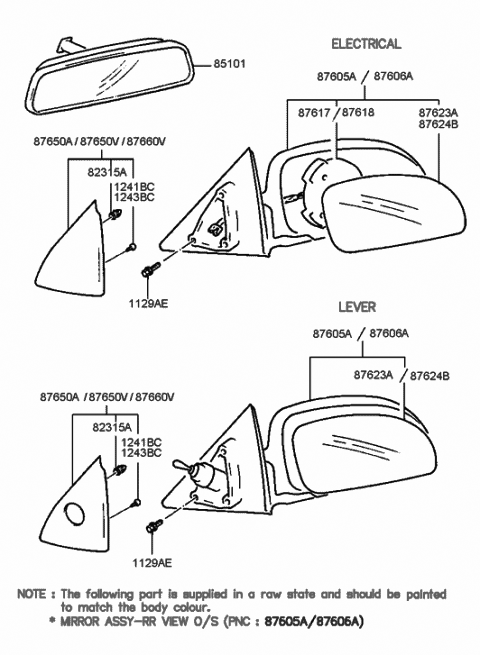 Hyundai Elantra Body Parts Diagram