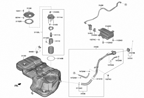 31150S2700 Genuine Hyundai Tank AssemblyFuel