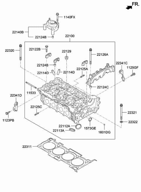 22140-2GTB0 Genuine Hyundai Bracket Assembly-Fuel Pump