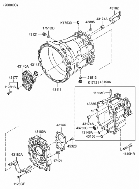 Transaxle Case-Manual - 2010 Hyundai Genesis Coupe