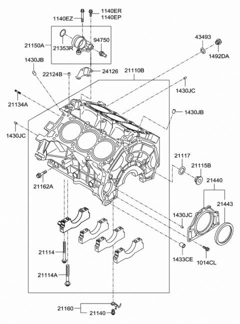 Genuine OEM Hyundai Kia Oil Control Valve Filter Assembly 24356-25000 ...