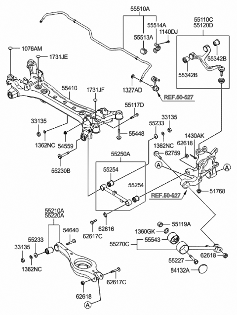 Rear Suspension Control Arm - 2006 Hyundai Azera Produced Before OCT.30 ...