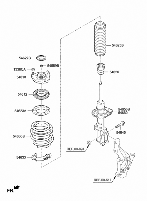 Front Spring & Strut - 2019 Hyundai Tucson