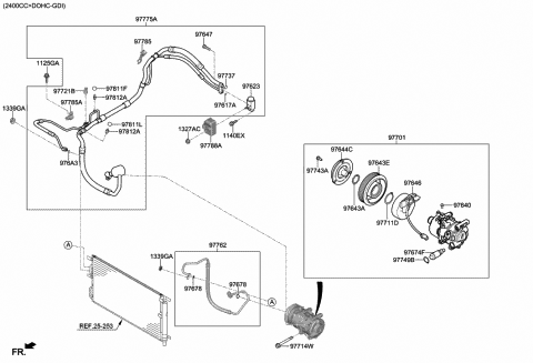 Air Conditioning System Cooler Line Hyundai Tucson