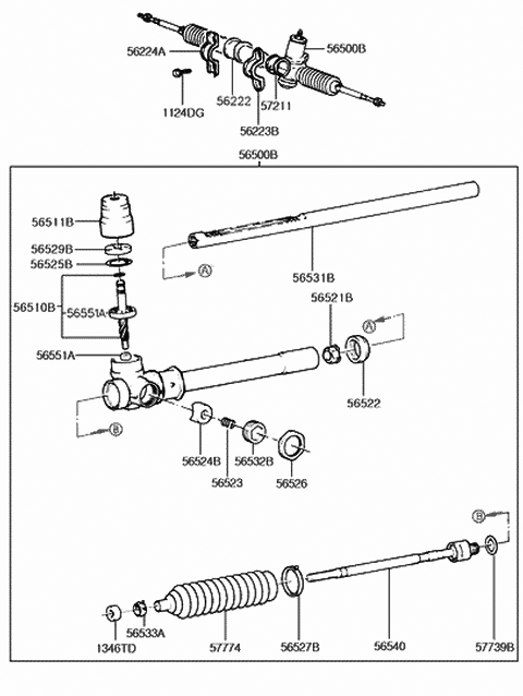 56540-24000 Genuine Hyundai Rod Assembly-Tie