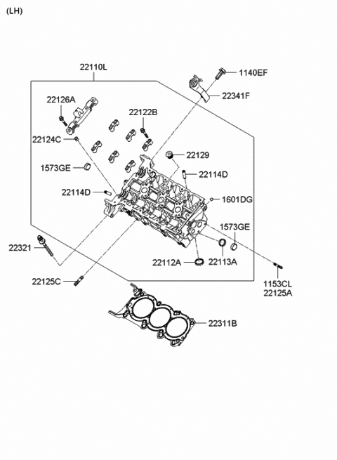 Cylinder Head - 2008 Hyundai Veracruz