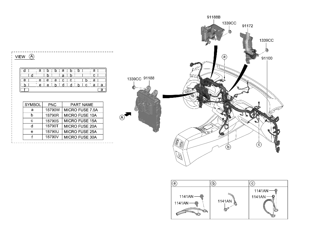 Hyundai 91950-K5021 JUNCTION BOX ASSY-I/PNL