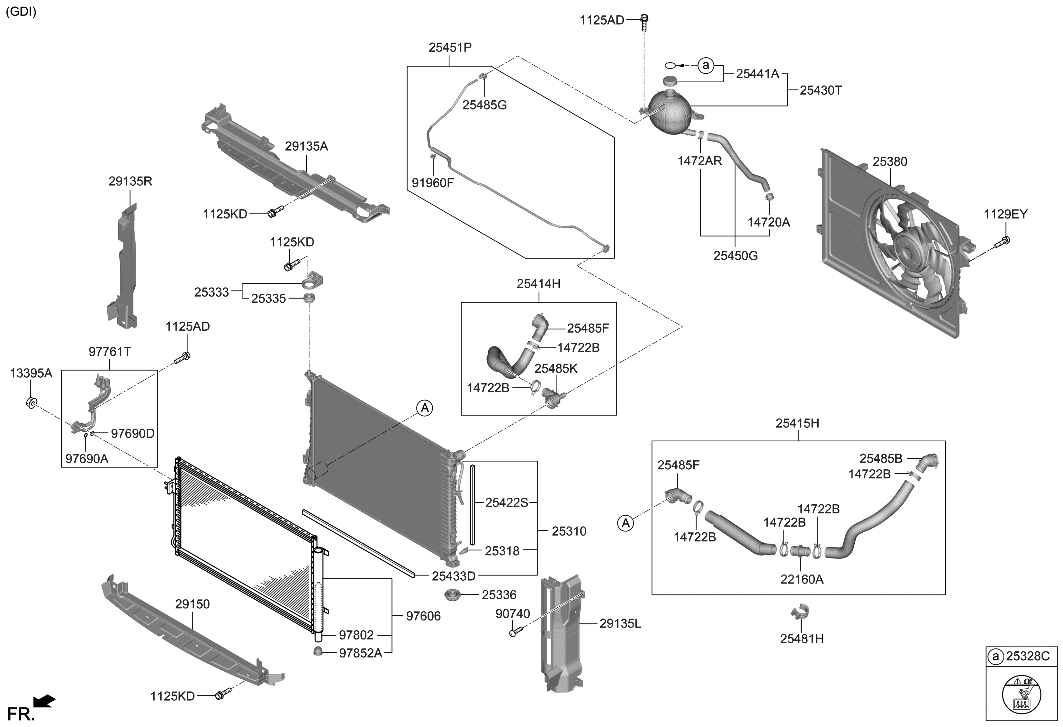 Hyundai 25323-K5010 SEAL-RADIATOR