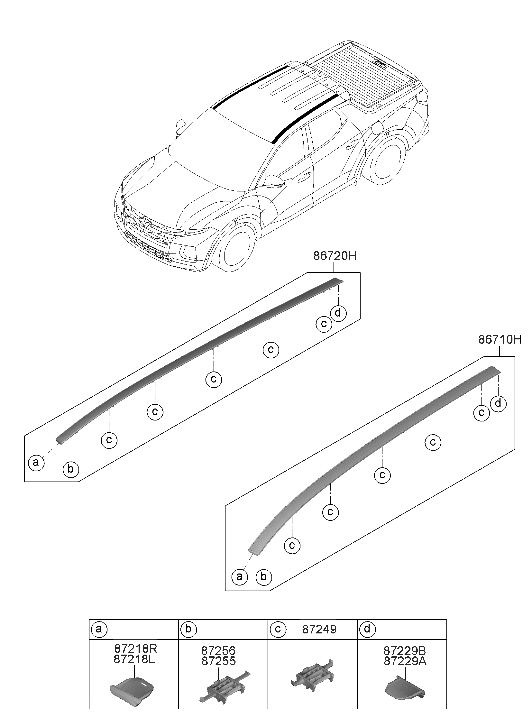 Hyundai 87243-K5100 FRT END PIECE-R/MLDG,RH