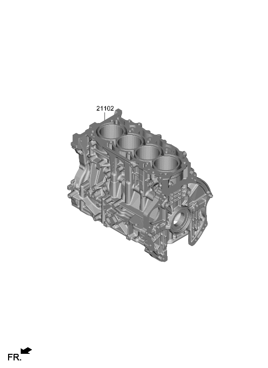 Hyundai 09HB2-2SK01 Engine Assembly-Short