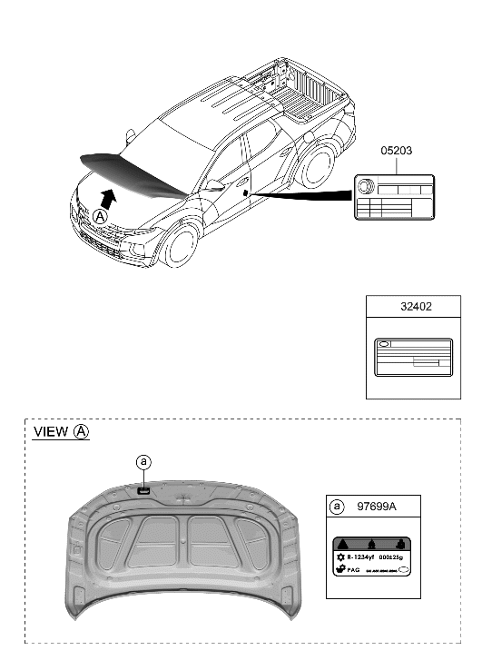 Hyundai 32450-2S195 LABEL-EMISSION