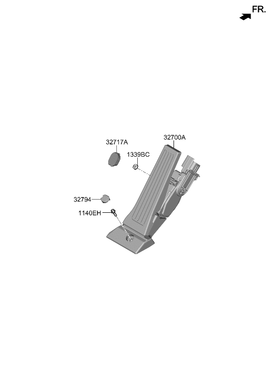 Hyundai 32700-N9100 Pedal Assembly-Accelerator