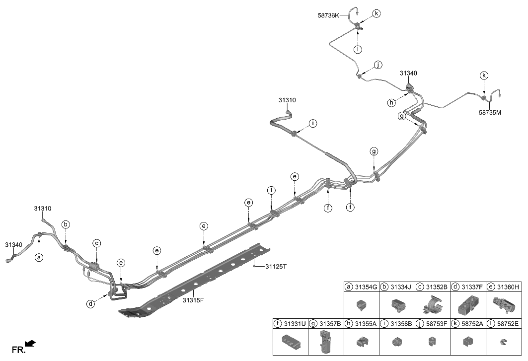 Hyundai 31310-L1750 TUBE-FUEL FEED