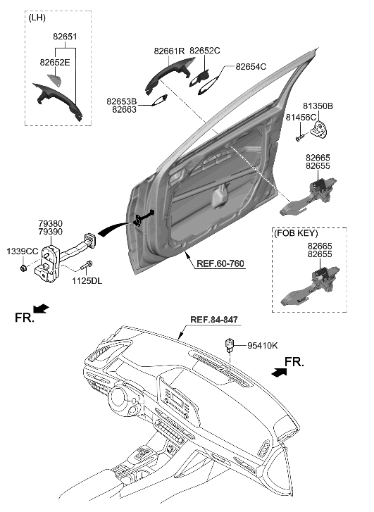 Hyundai 82651-L1240 HANDLE ASSY-DOOR OUTSIDE