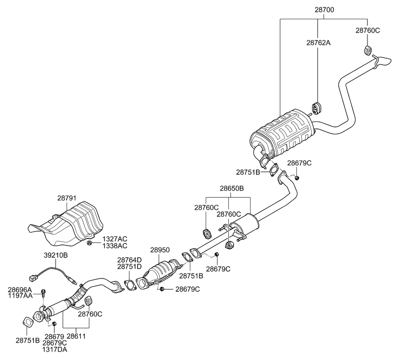 Hyundai 28791-2Q000--DS PROTECTOR-HEAT FRONT