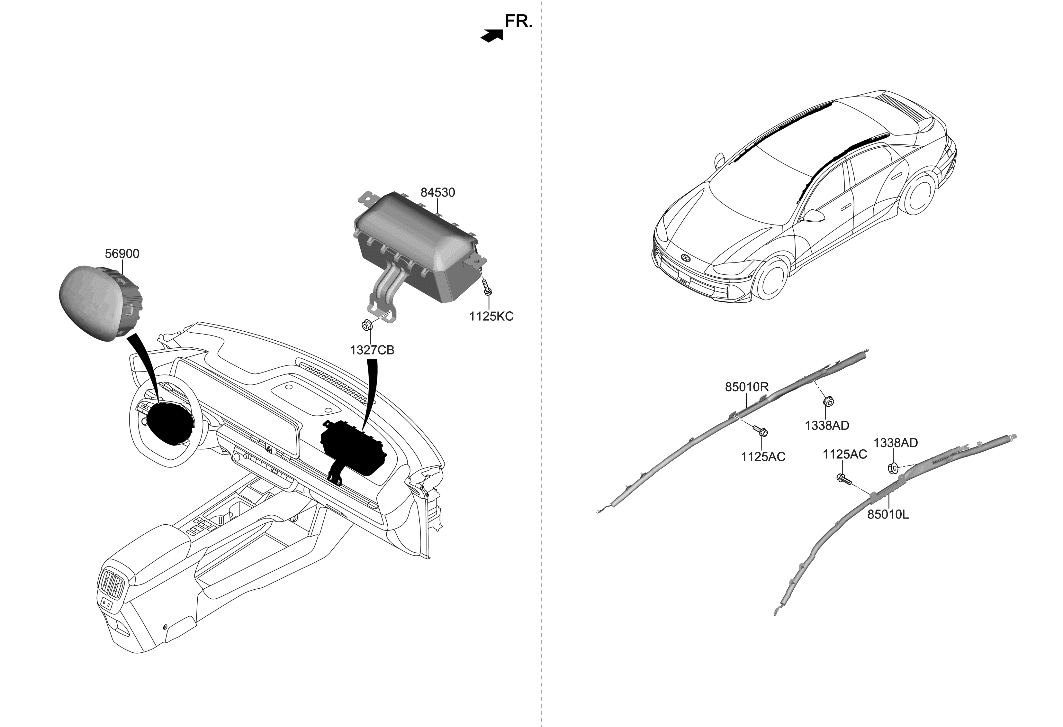 Hyundai 80410-KL000 CURTAIN AIR BAG MODULE,LH