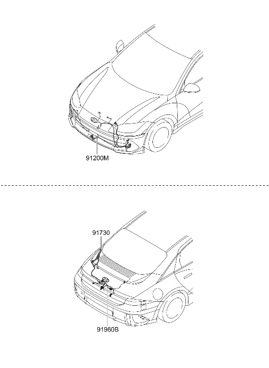 Hyundai 91655-KL080 WIRING ASSY-TAIL GATE EXTN