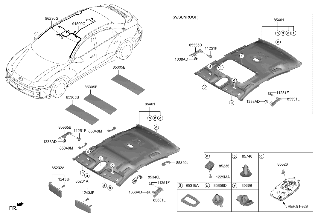 Hyundai 85220-KL510-YFE SUNVISOR ASSY,RH