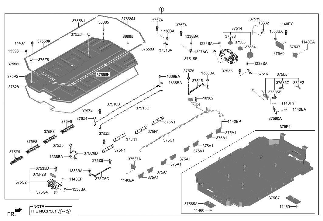 Hyundai 375A0-KL050 BATTERY MANAGEMENT UNIT