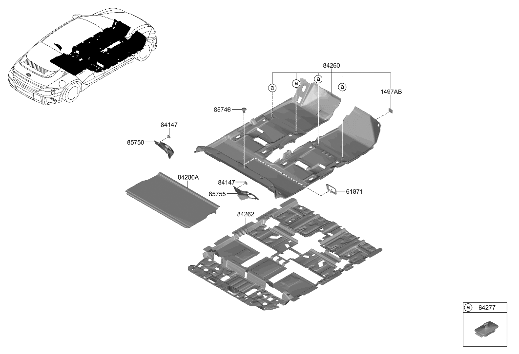 Hyundai 84270-3W000-NNB HOOK-CAR MAT